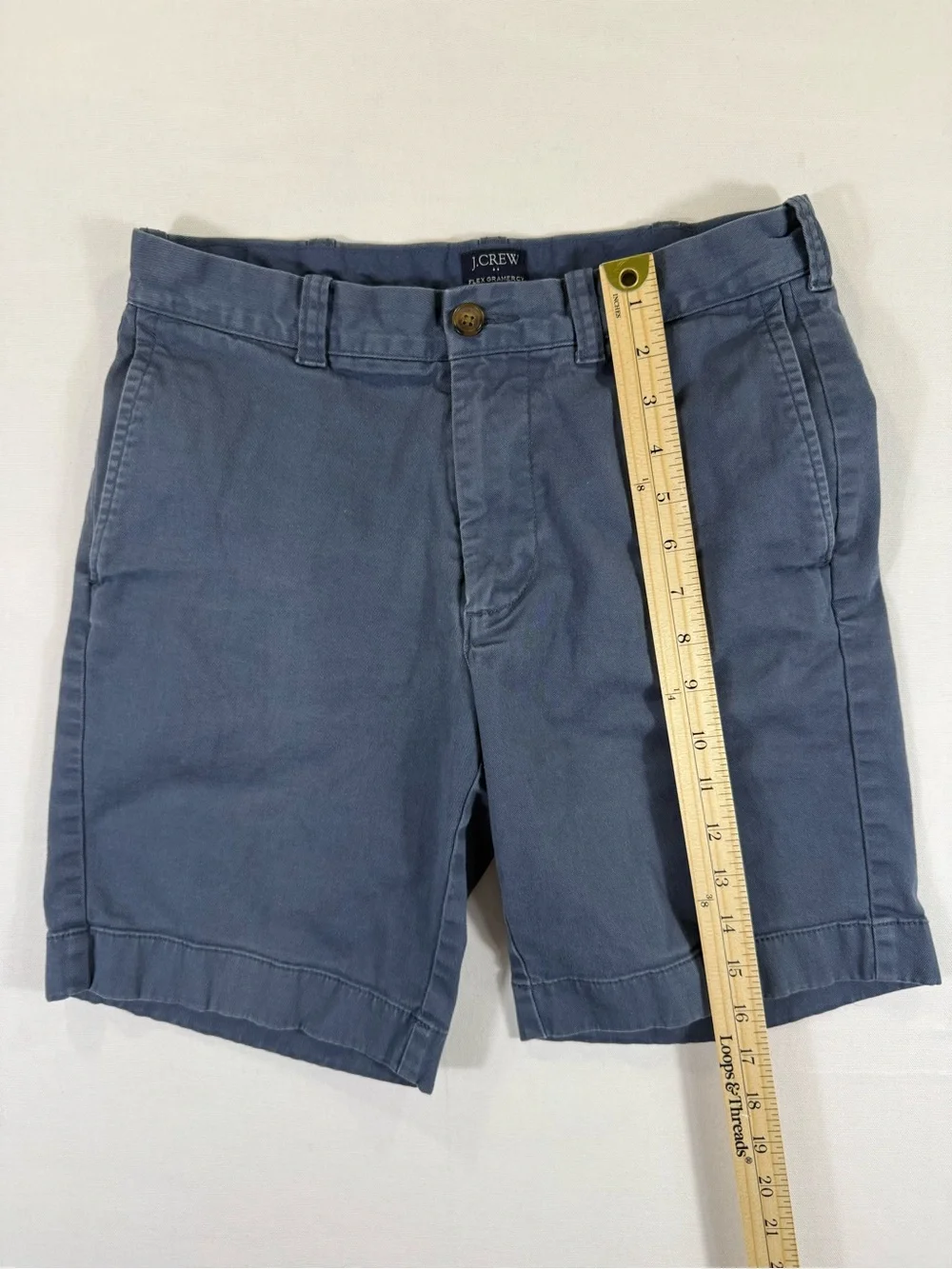 J. Crew Men's Slate Blue Flat Front Chino Shorts